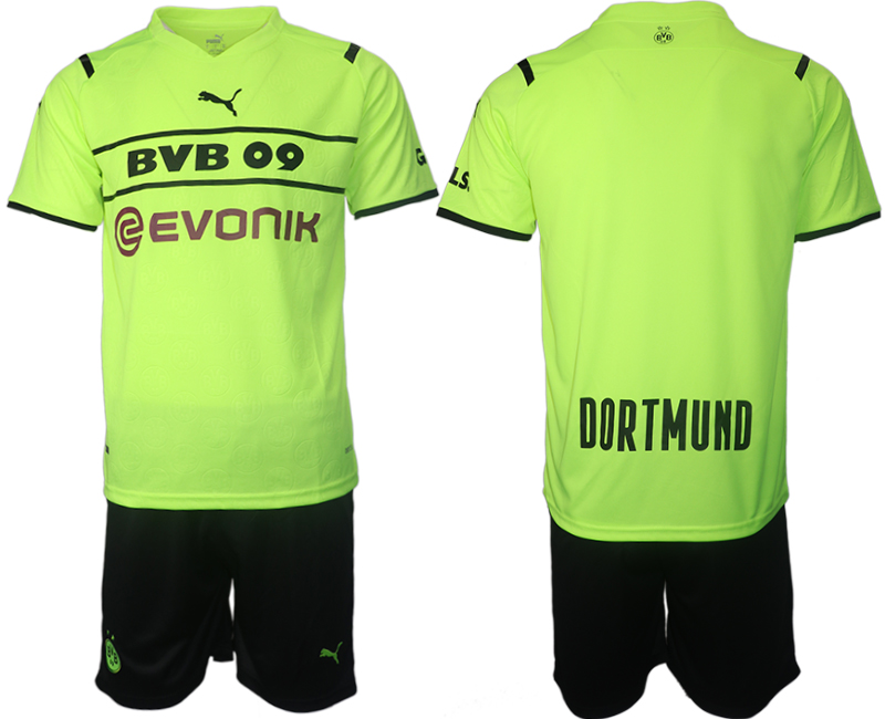 Men 2021-2022 Club Borussia Dortmund Cup green blank Soccer Jersey